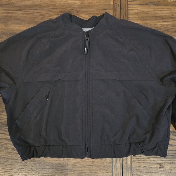 Athleta Girls Bomber Jacket Fall Sporty Crop Size 7 - Picture 7 of 8